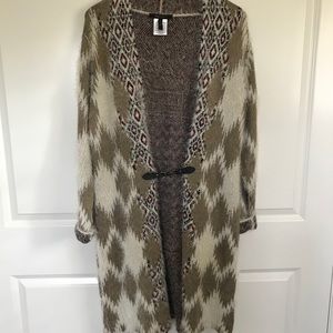 BCBG Long Boho Cardigan